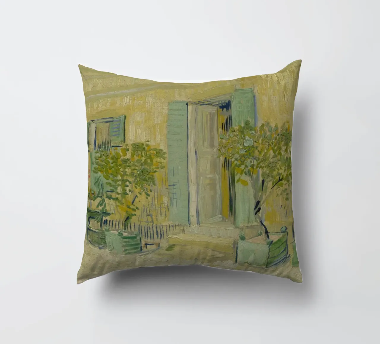 Vincent van Gogh - Esterno di un ristorante ad Asnières cuscino da Timeless Artworks