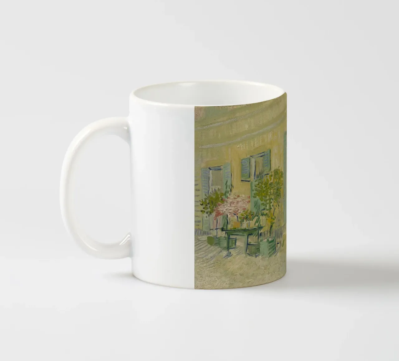 Vincent van Gogh - Esterno di un ristorante ad Asnières tazza in ceramica da Timeless Artworks