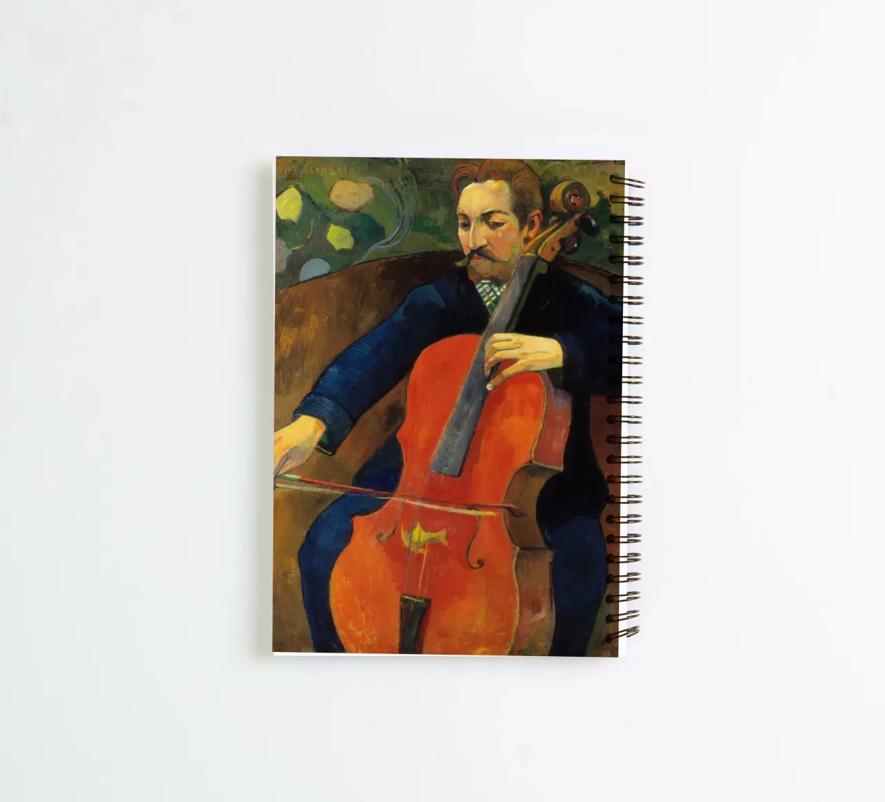 Paul Gauguin - The violoncellist Upaupa Schneklud spiral notebook by Timeless Artworks