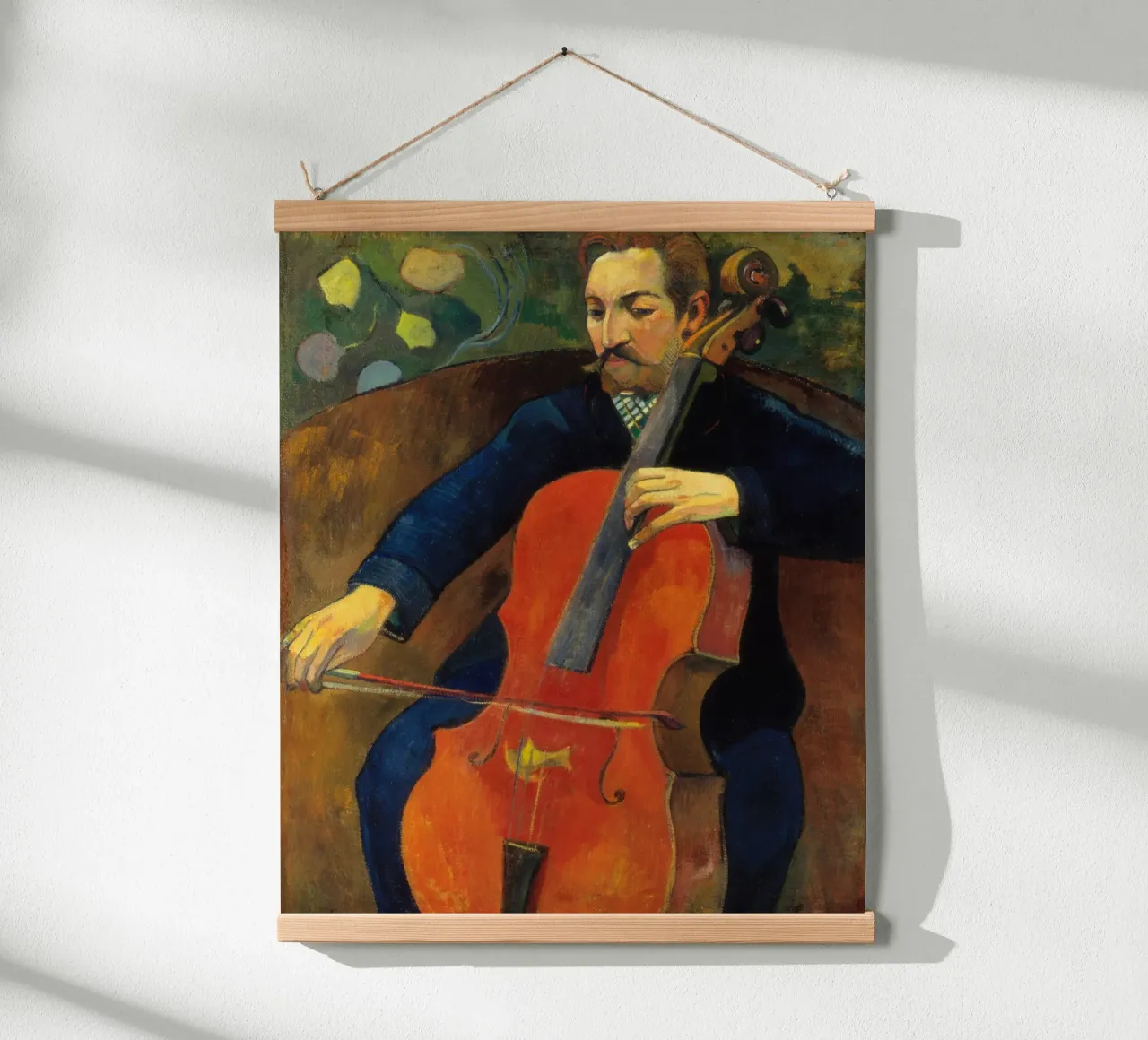 Paul Gauguin - The violoncellist Upaupa Schneklud poster with plastic frame by Timeless Artworks