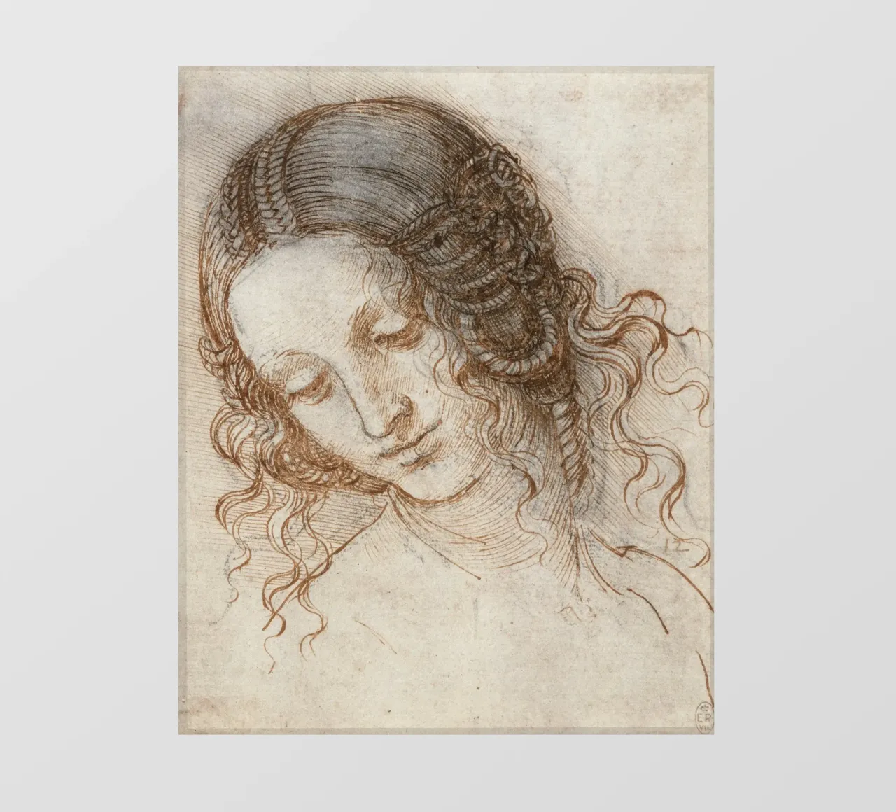 Leonardo da Vinci - Head of Leda pellicola backlit da Timeless Artworks