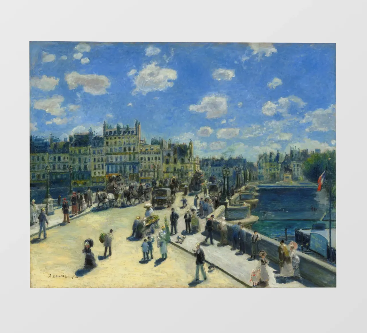 Pierre-Auguste Renoir - Pont Neuf, Parigi, 1872 pellicola backlit da Timeless Artworks