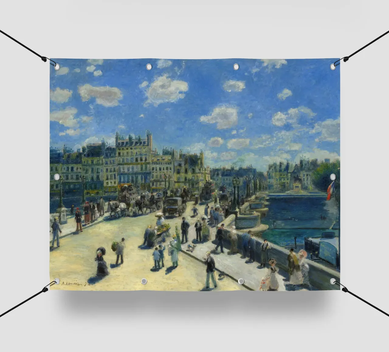 Pierre-Auguste Renoir - Pont Neuf, Parigi, 1872 telo in pvc da Timeless Artworks