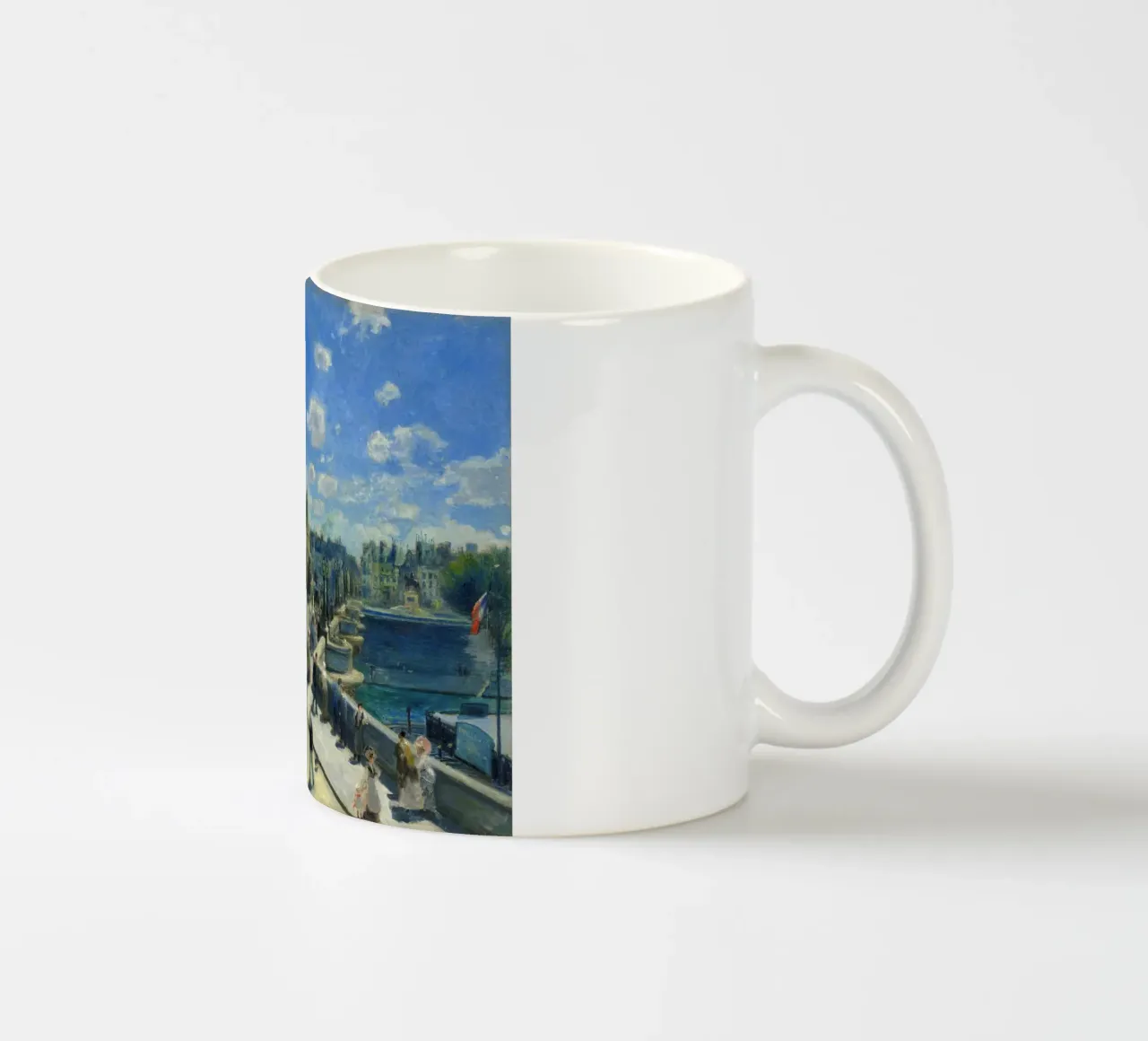 Pierre-Auguste Renoir - Pont Neuf, Parigi, 1872 tazza in ceramica da Timeless Artworks