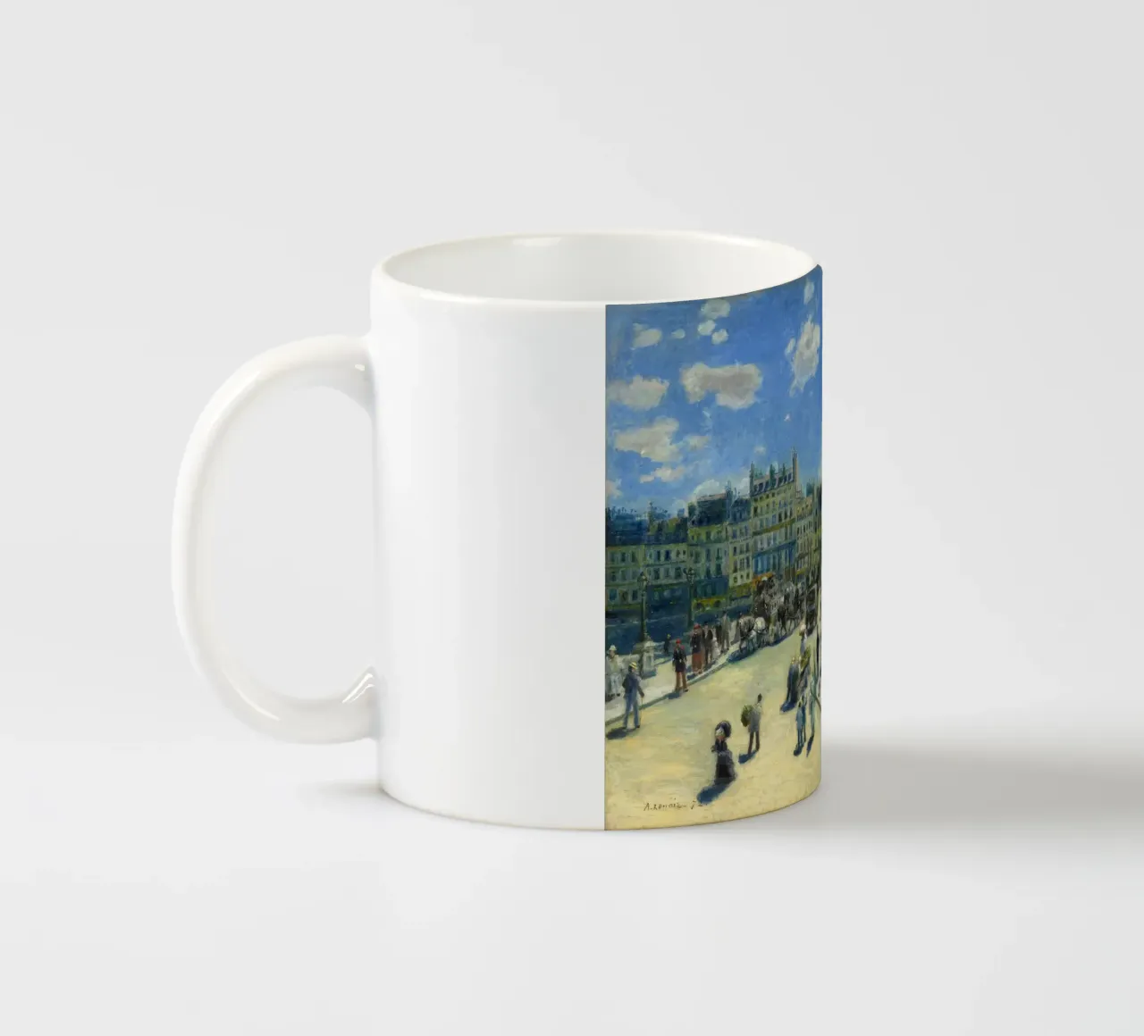 Pierre-Auguste Renoir - Pont Neuf, Parigi, 1872 tazza in ceramica da Timeless Artworks