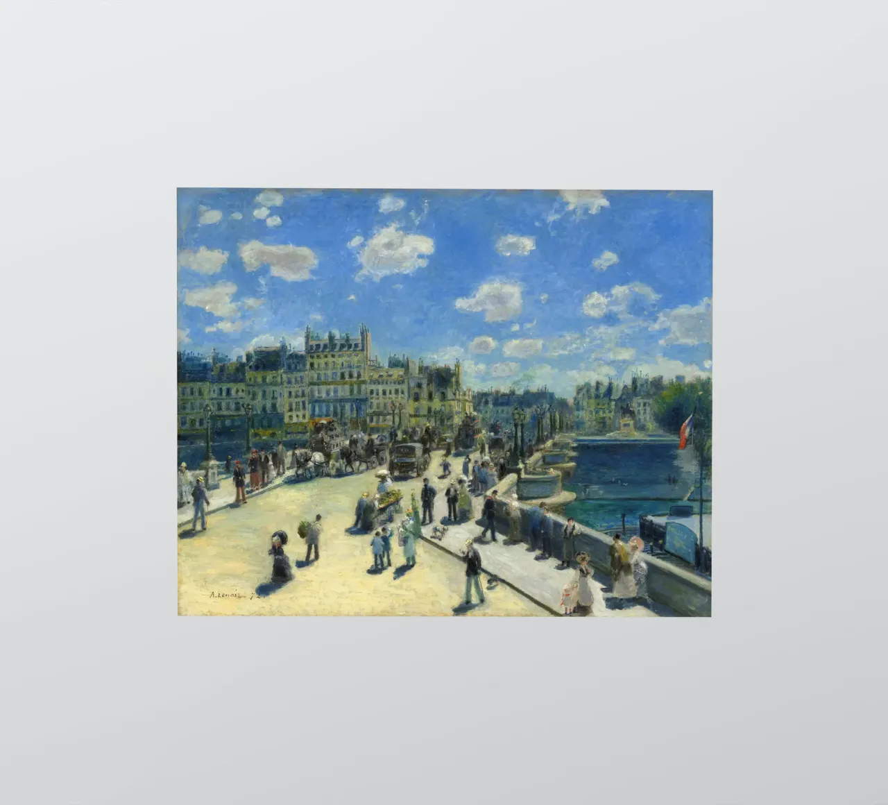 Pierre-Auguste Renoir - Pont Neuf, Paris, 1872 sticker by Timeless Artworks