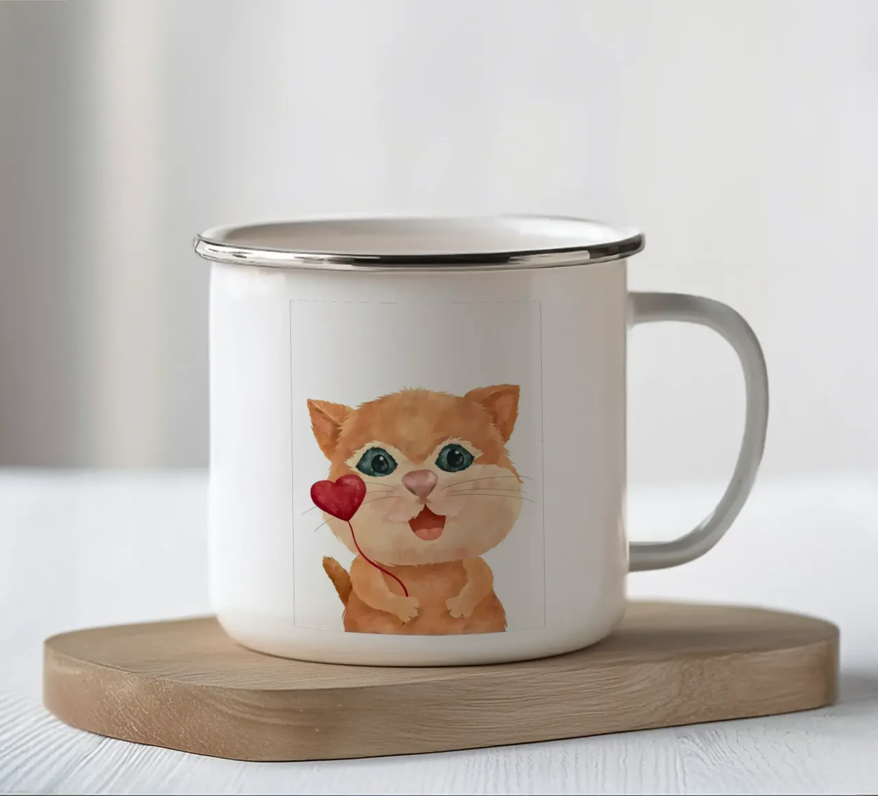 Amore per i gattini tazza in smalto da Monique A Hooper