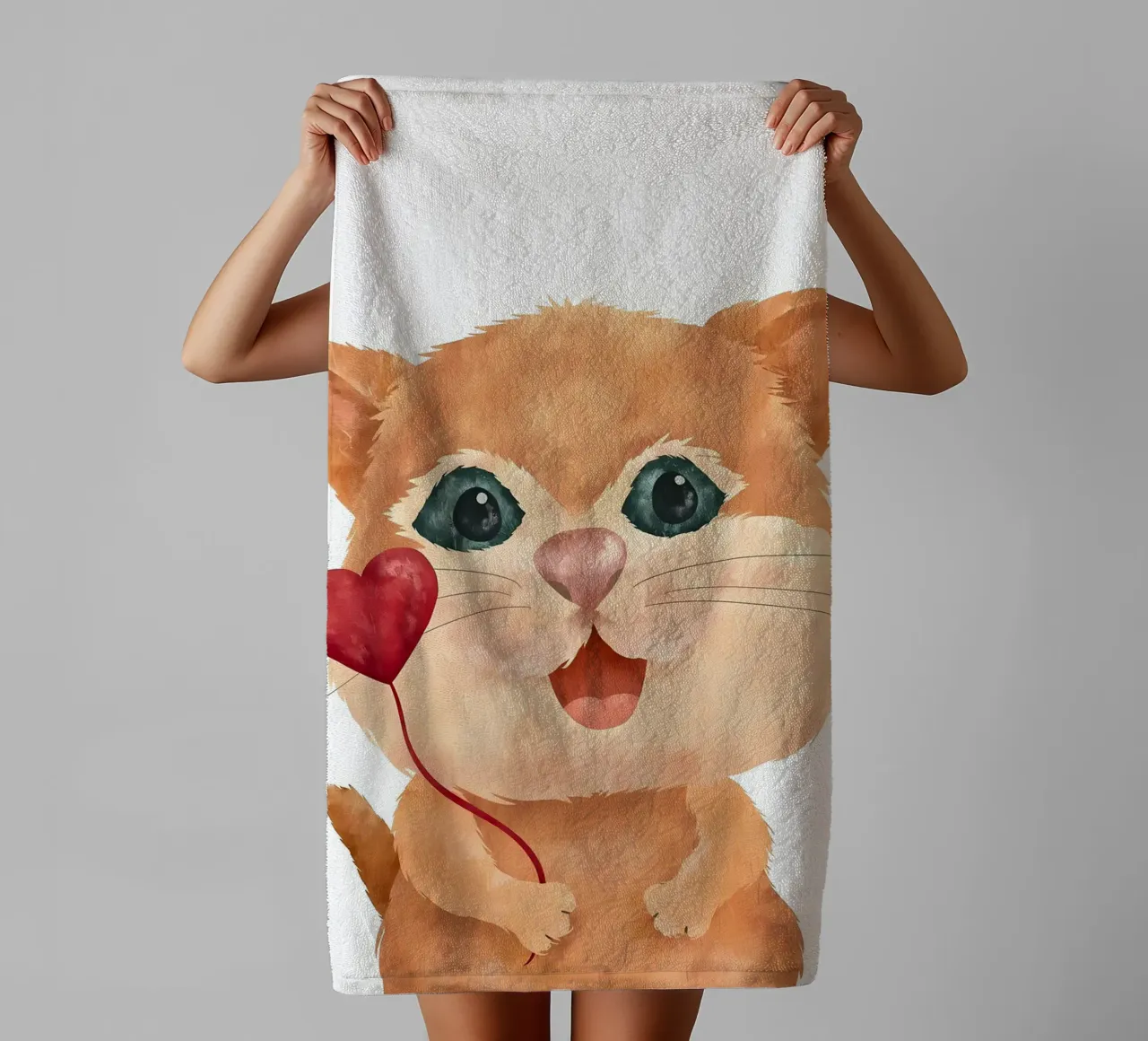 Amore per i gattini asciugamano da bagno da Monique A Hooper