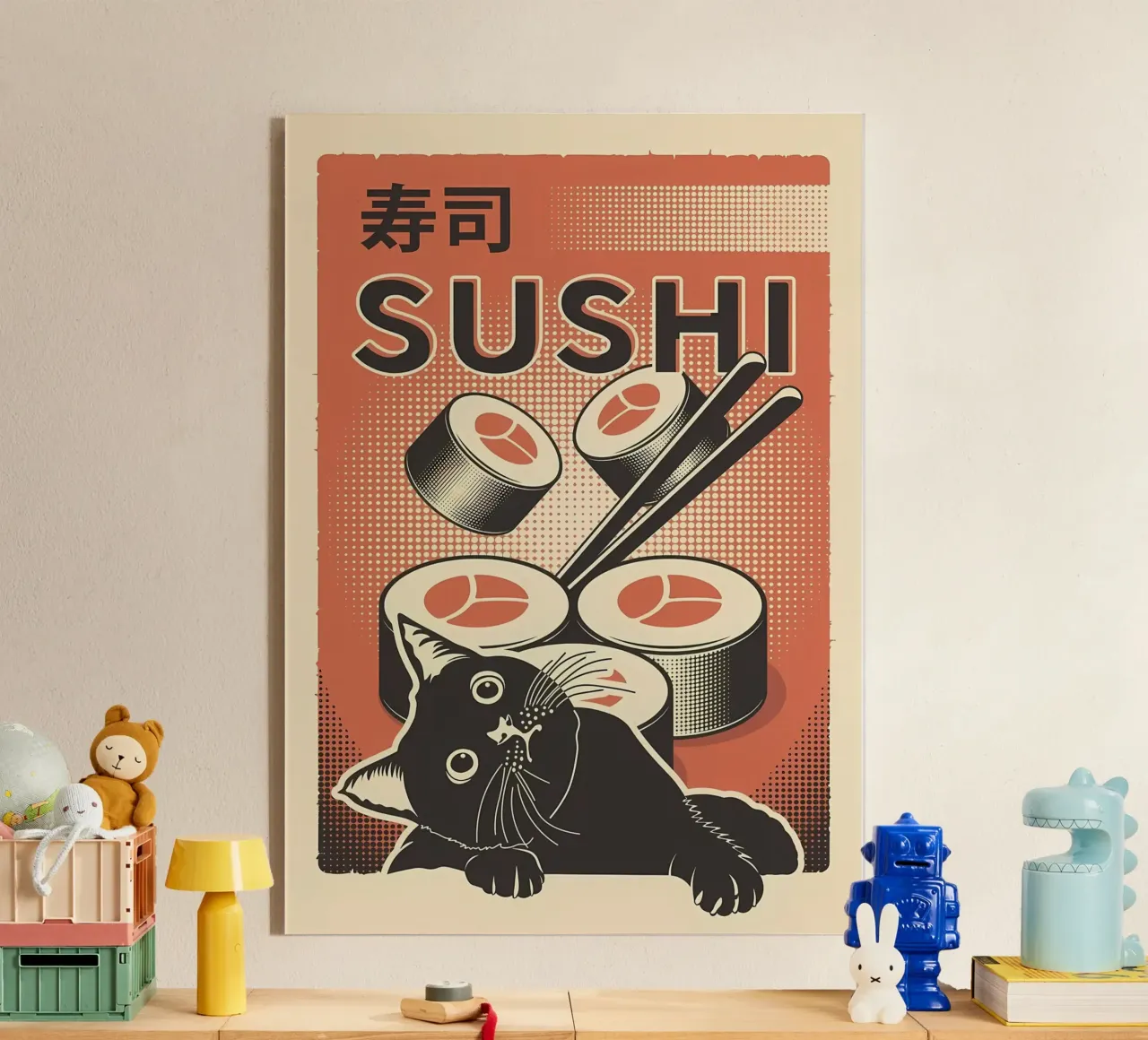 Sushi Cat plexiglass da Monique A Hooper