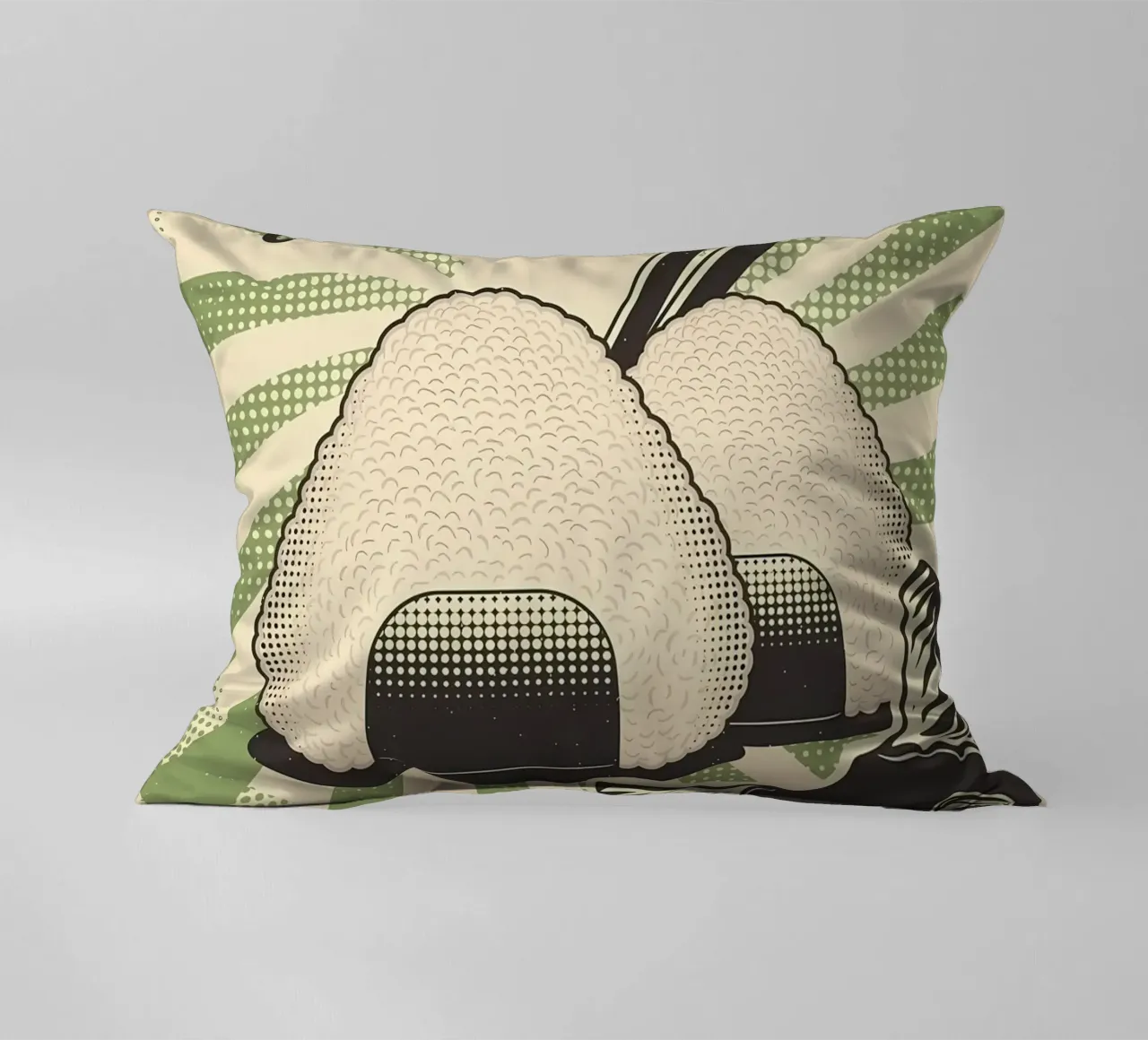 Gatto nero Onigiri cuscino da Monique A Hooper