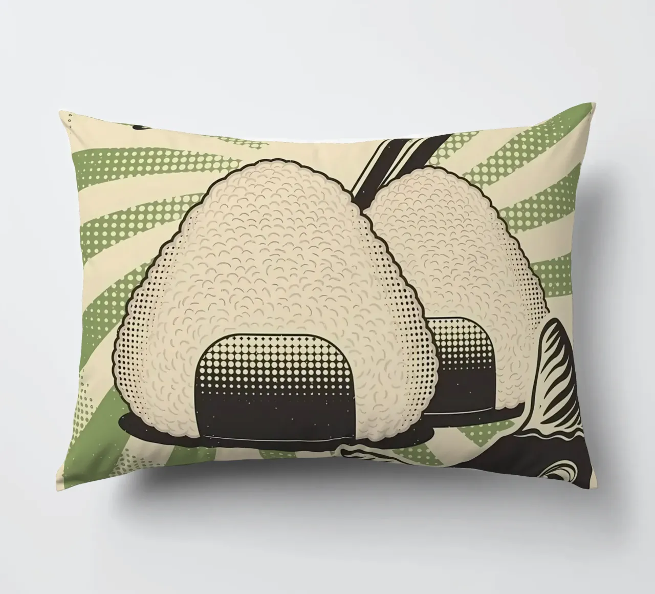Gatto nero Onigiri cuscino da Monique A Hooper