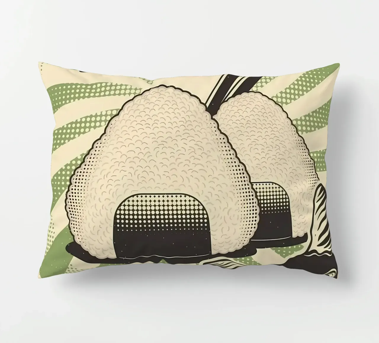 Gatto nero Onigiri cuscino da Monique A Hooper