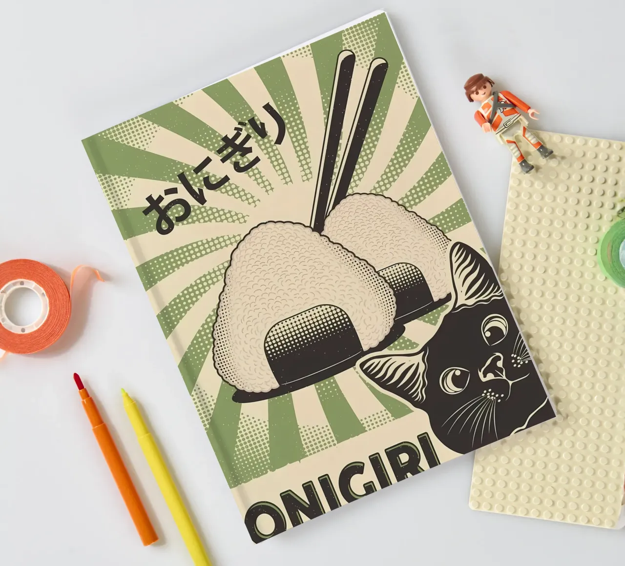 Gatto nero Onigiri diario da Monique A Hooper