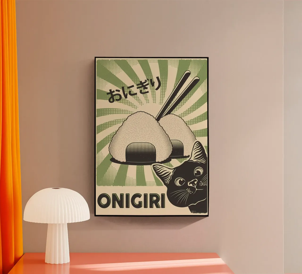 Gatto nero Onigiri plexiglass da Monique A Hooper