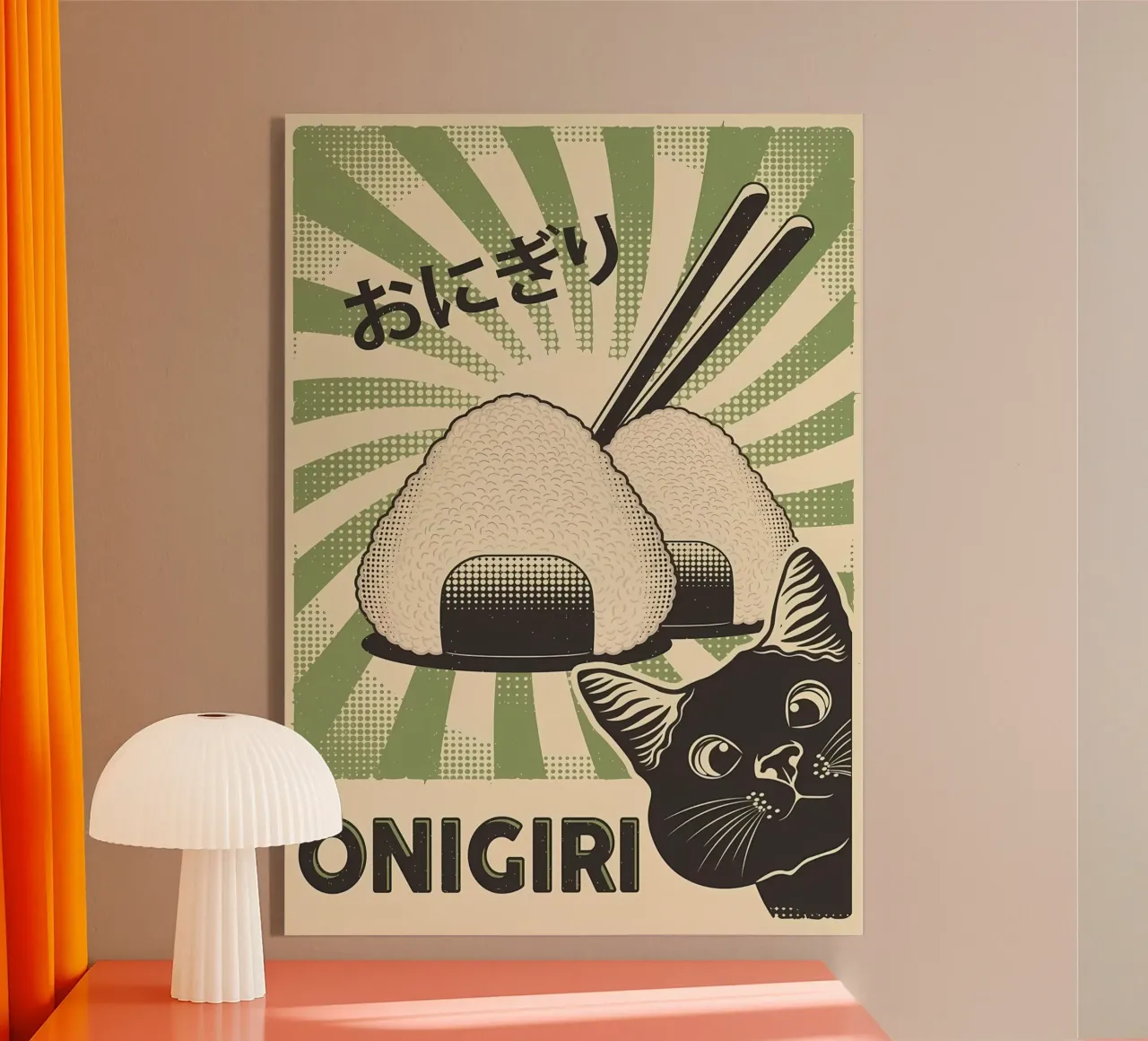 Gatto nero Onigiri plexiglass da Monique A Hooper