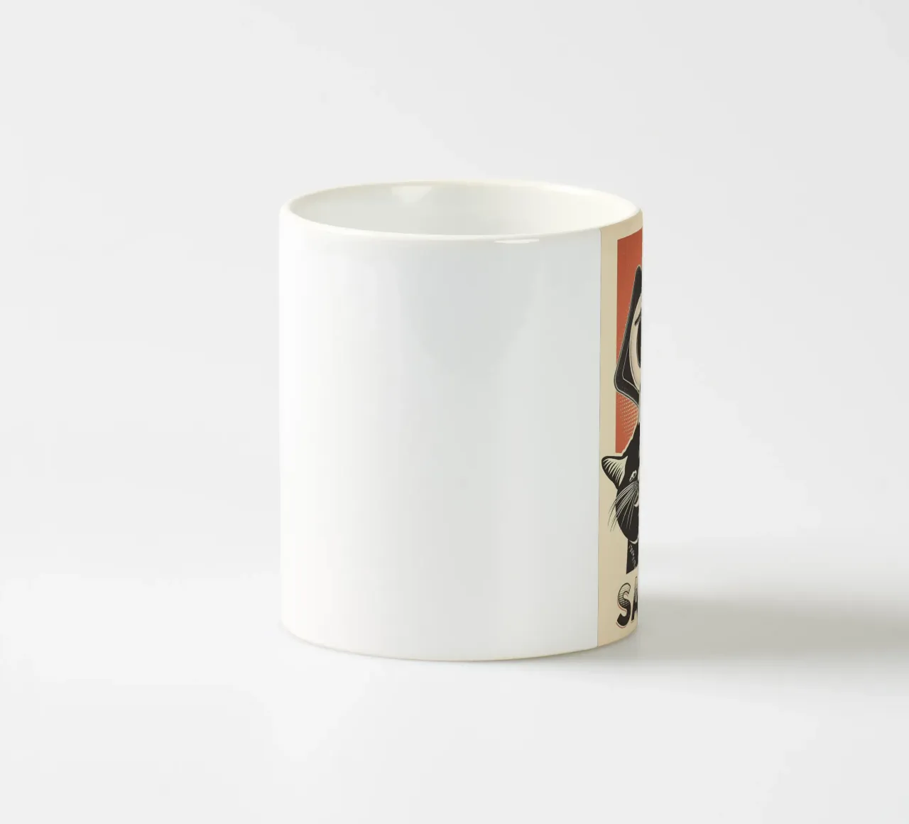 Sashimi Black Cat tazza in ceramica da Monique A Hooper