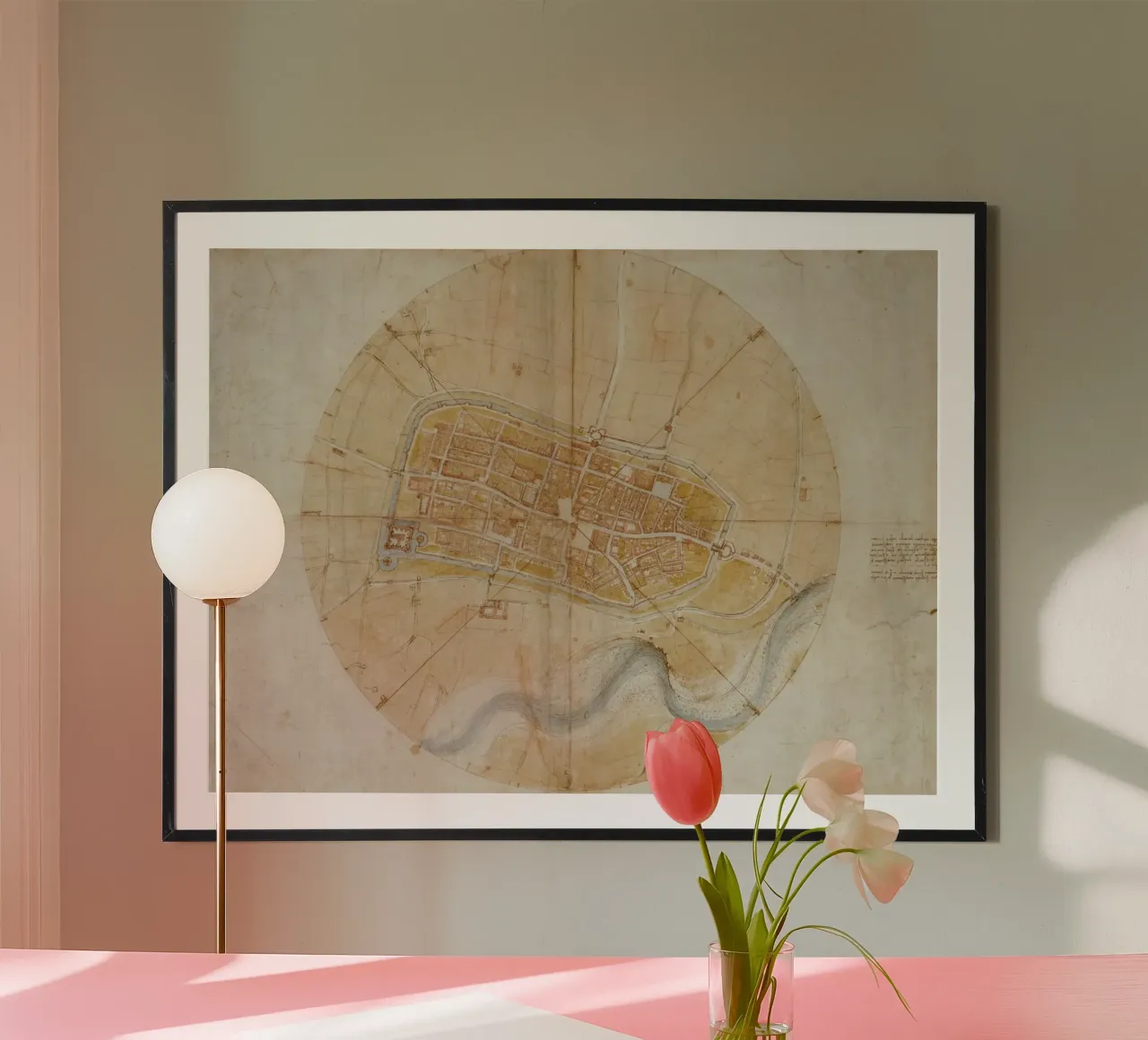 Leonardo da Vinci - Plan of Imola poster da Timeless Artworks