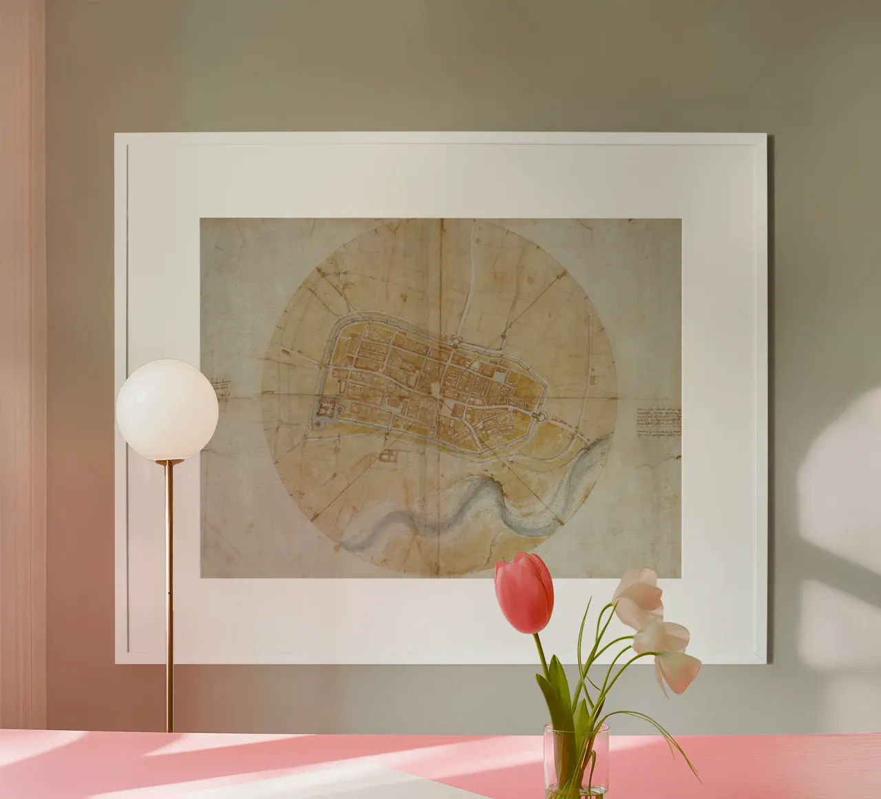Leonardo da Vinci - Plan of Imola poster da Timeless Artworks