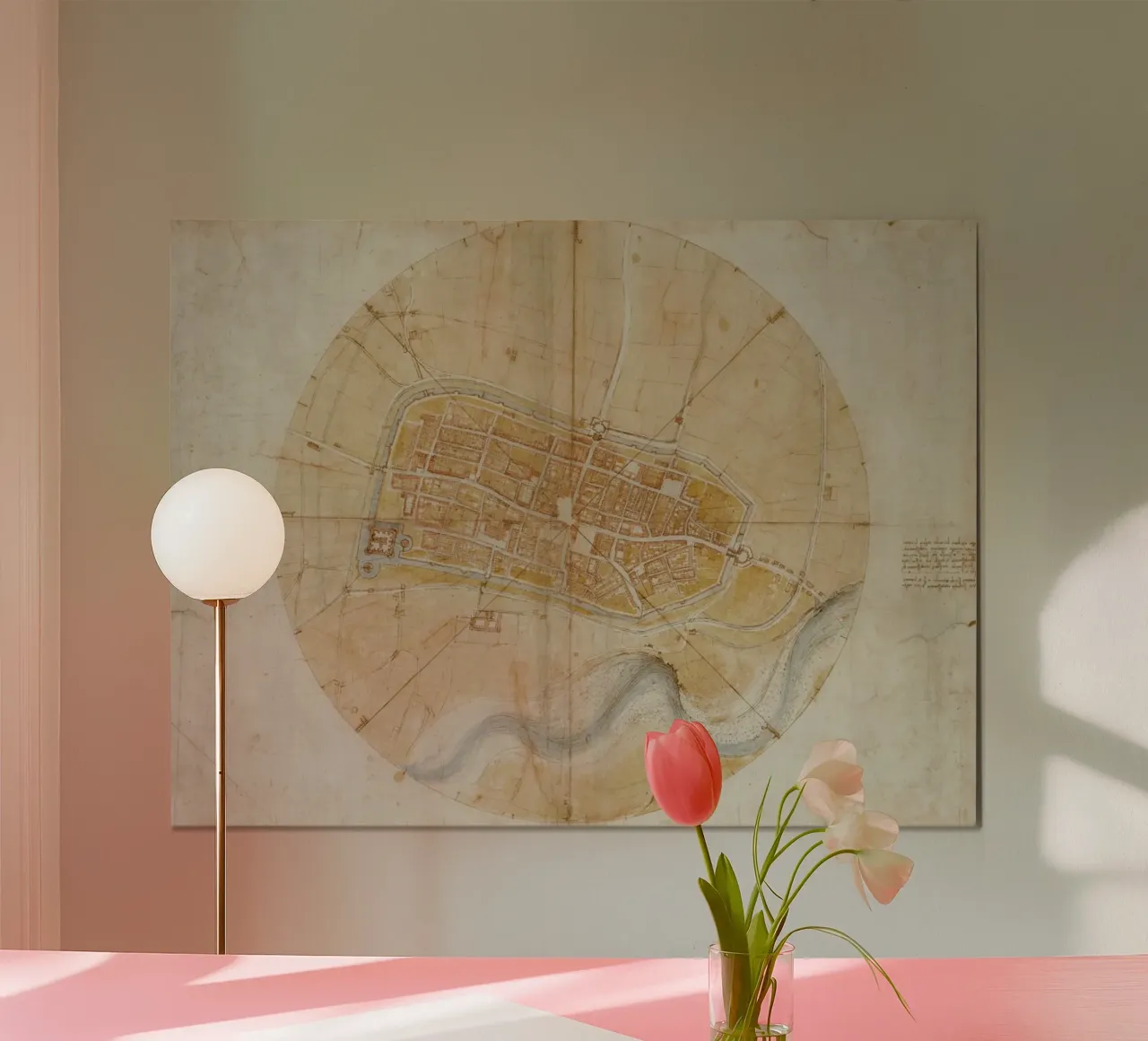 Leonardo da Vinci - Plan of Imola poster da Timeless Artworks