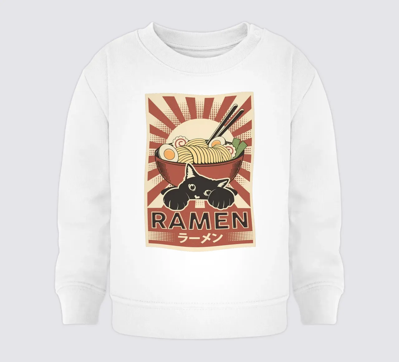Gatto e ramen giapponese felpa neonato da Monique A Hooper