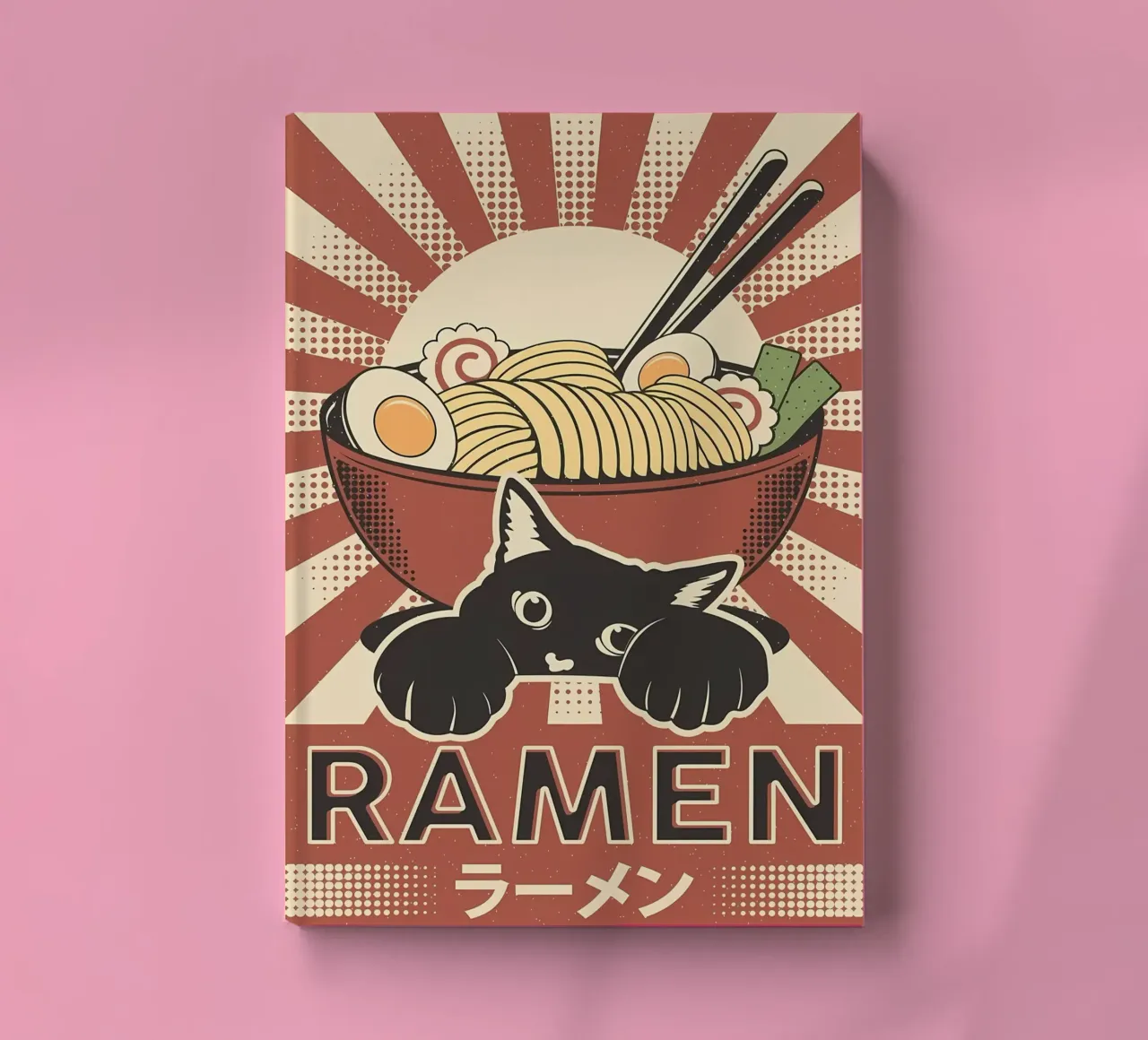 Cat and Japanese Ramen notebook by Monique A Hooper