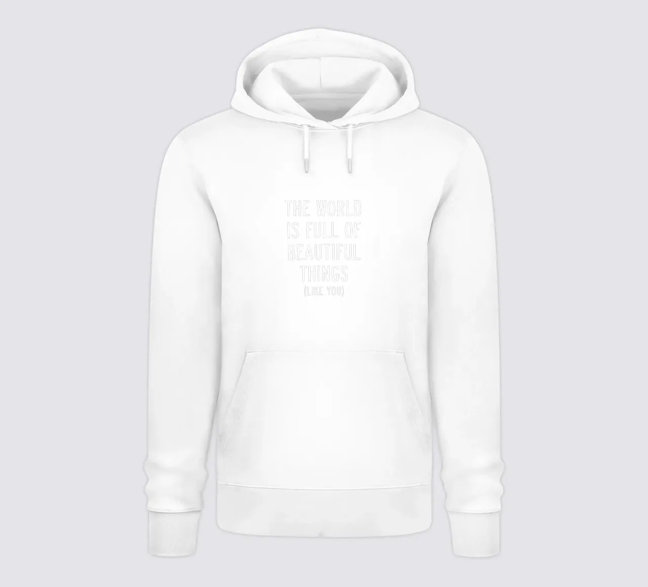 Il mondo è pieno di cose belle Typografie Design felpa con cappuccio da THE MOTIVATED TYPE
