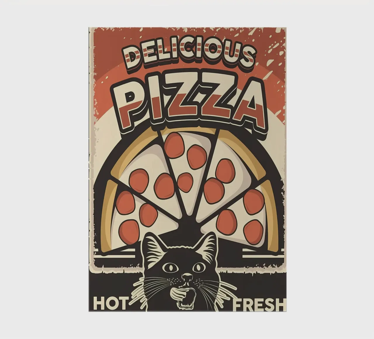 Delicious Pizza and cat notebook by Monique A Hooper