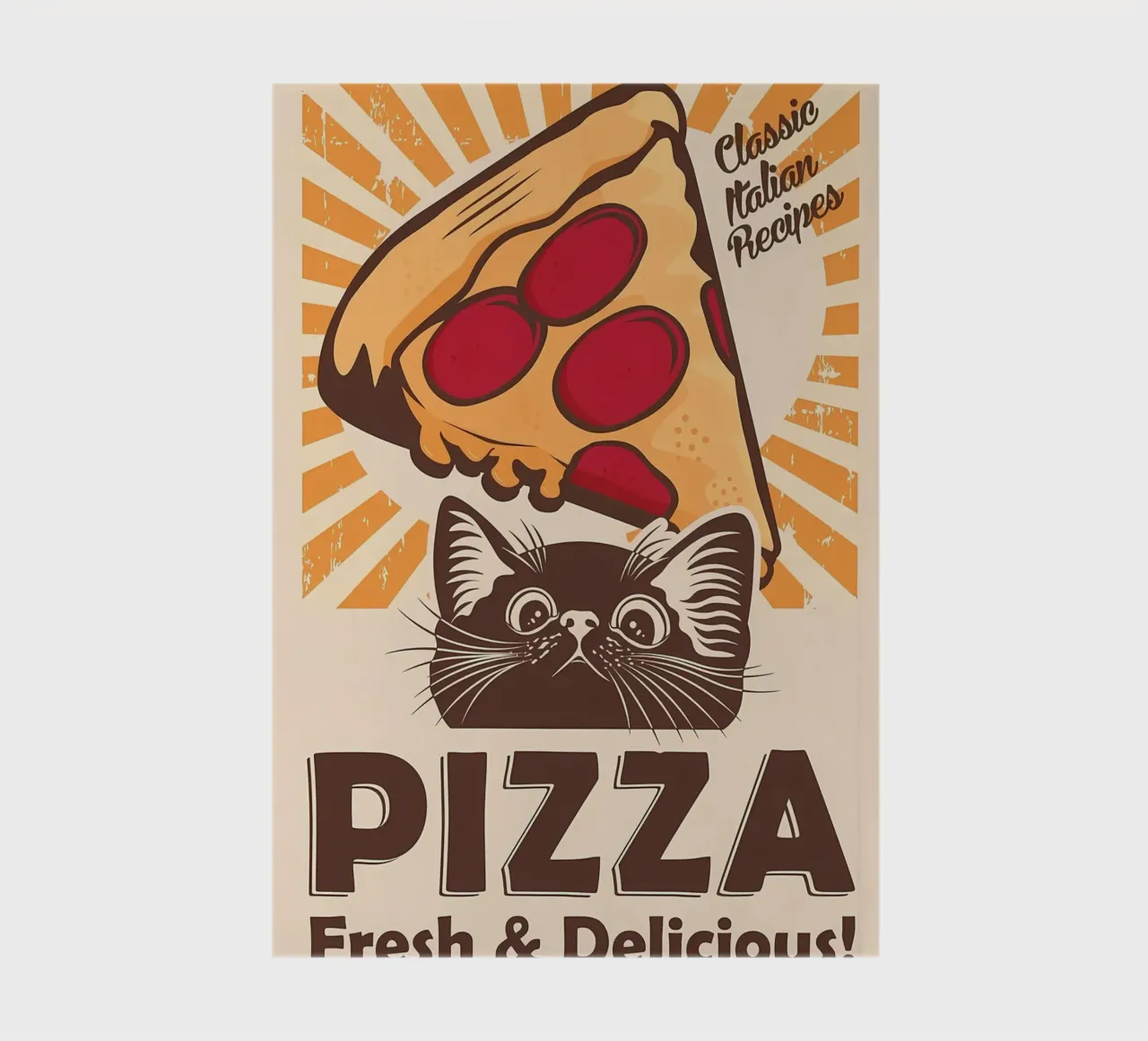 Black cat and pizza notebook by Monique A Hooper