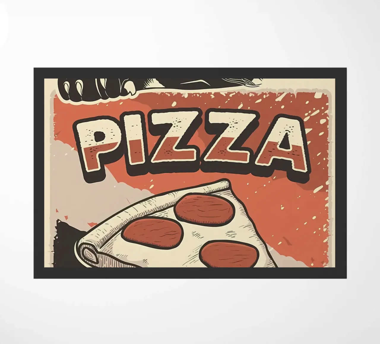 Meow Cat e la pizza zerbino da Monique A Hooper