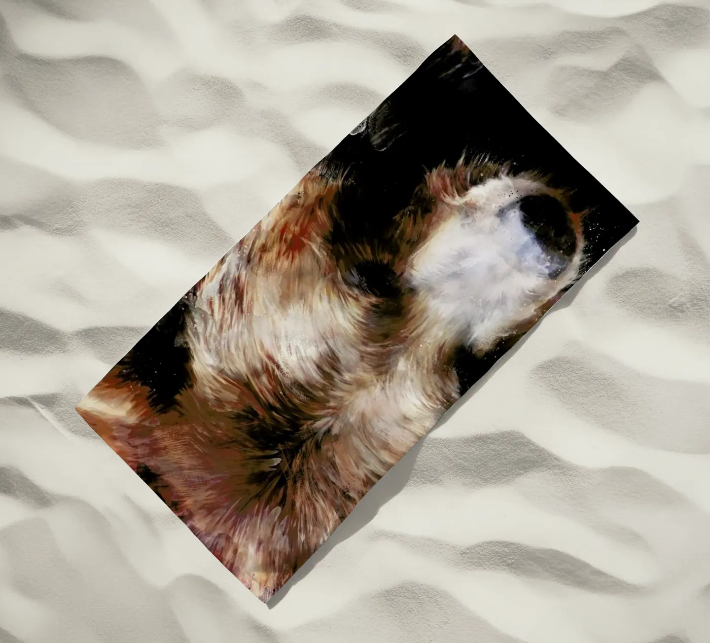 Gold beach towel by Amy Hamilton