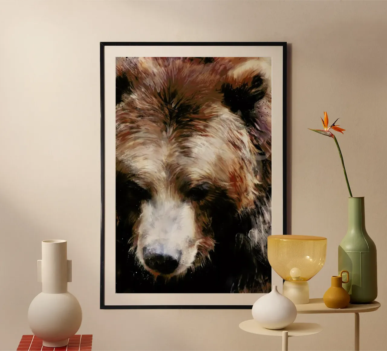 Gold poster con telaio in legno da Amy Hamilton
