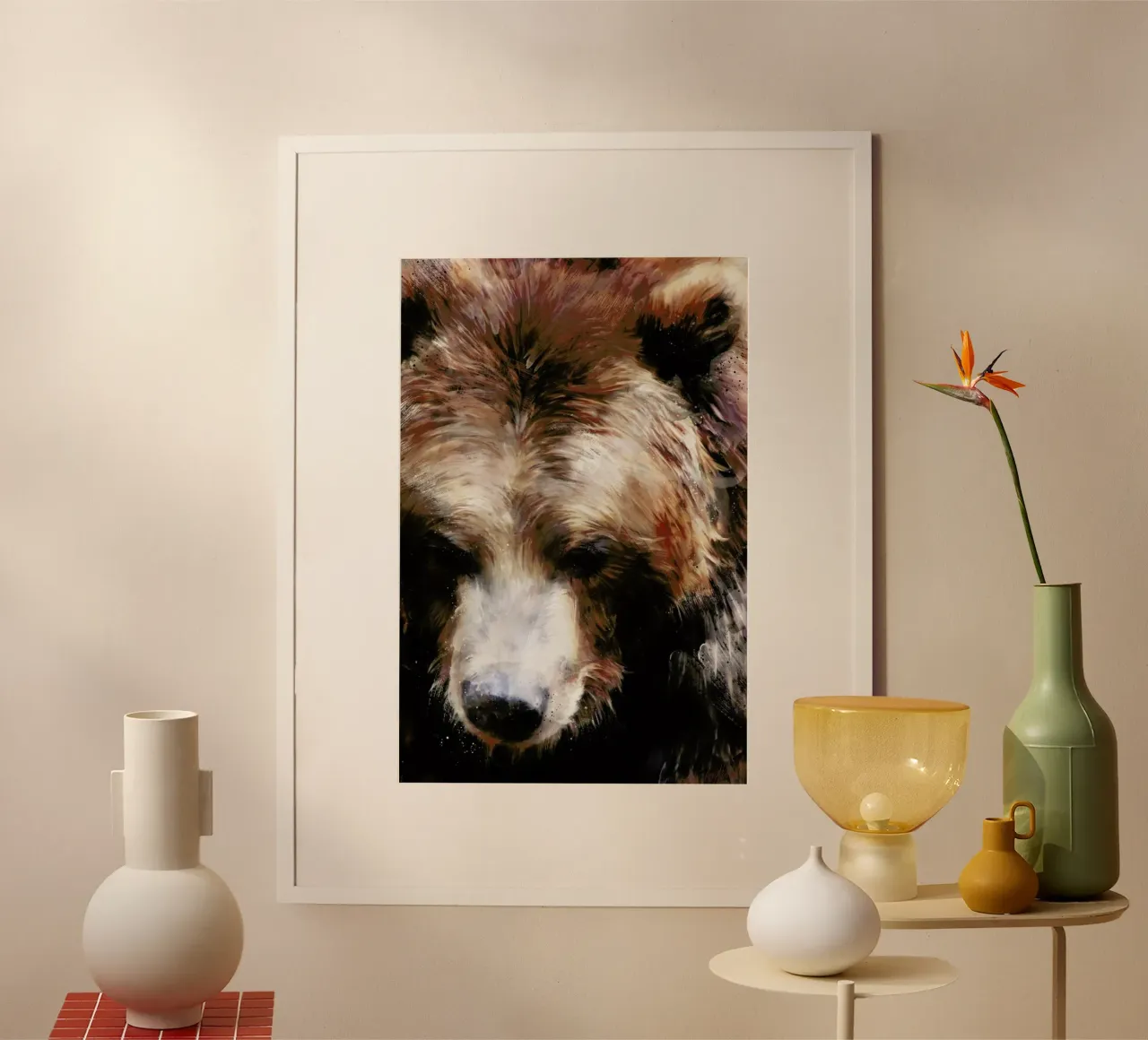 Gold poster con telaio in legno da Amy Hamilton