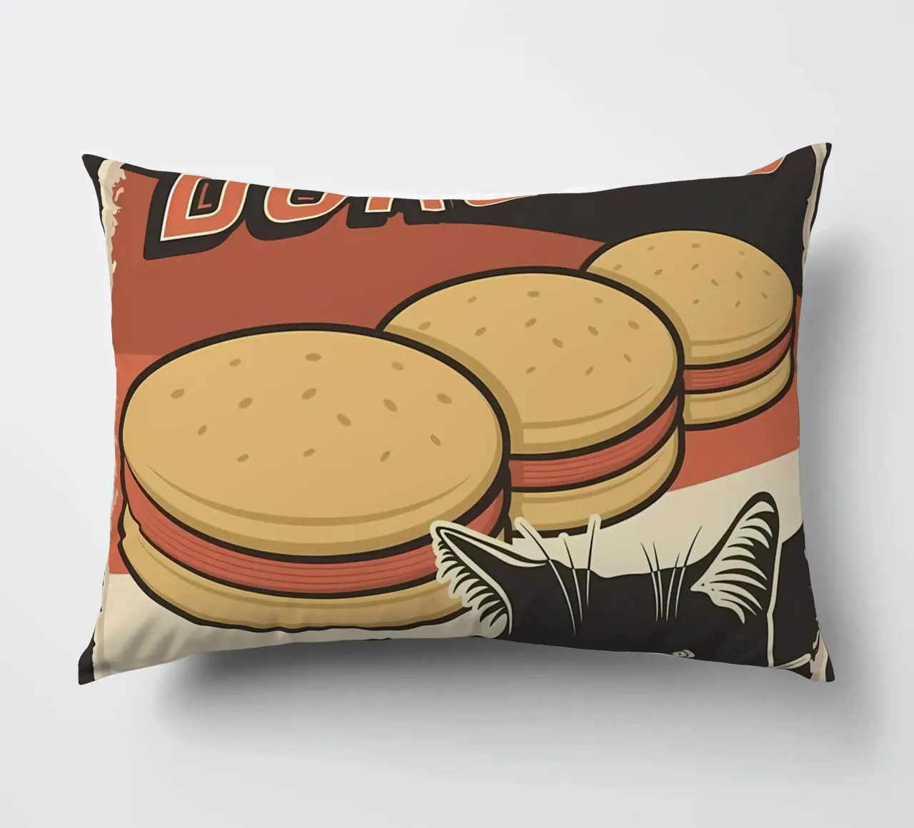 Questo è il mio hamburger dice il gatto cuscino da Monique A Hooper