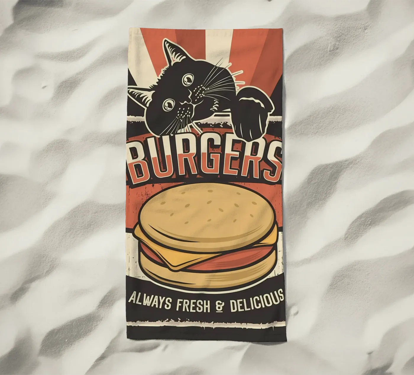 Cat and Burgers telo mare da Monique A Hooper