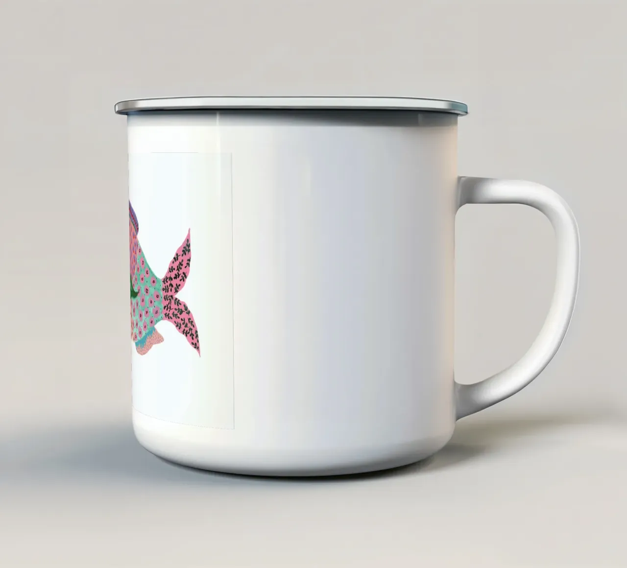 Fancy Fish tazza in smalto da Atelier Mave