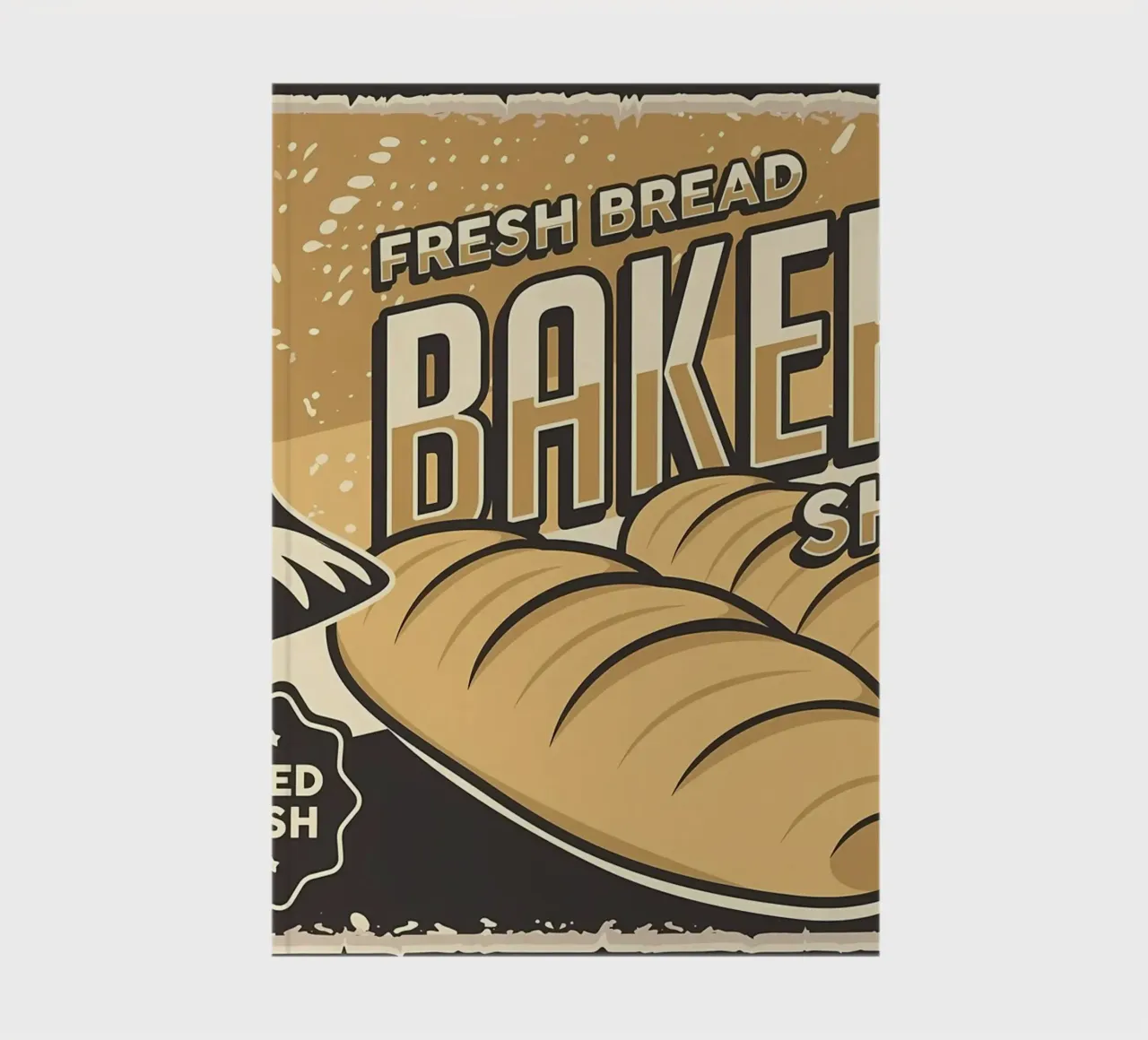 Fresh Bread and cat shop notebook by Monique A Hooper