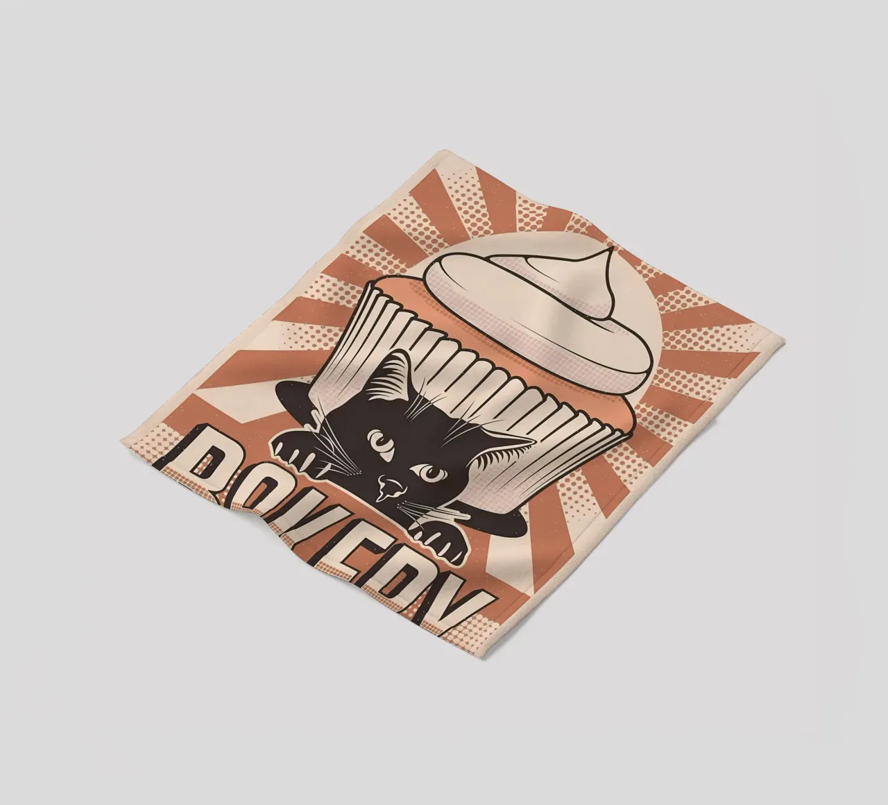 Cupcake Bakery e gatto coperta in pile da Monique A Hooper