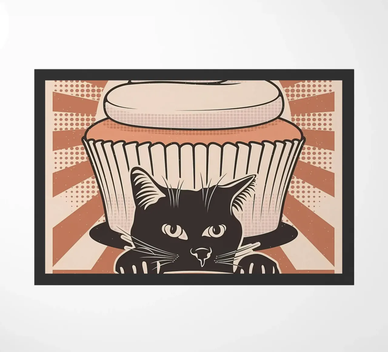 Cupcake Bakery e gatto zerbino da Monique A Hooper