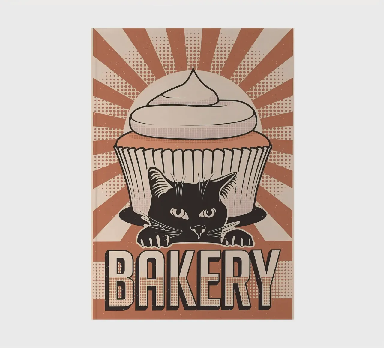 Cupcake Bakery and cat carnet de notes de Monique A Hooper