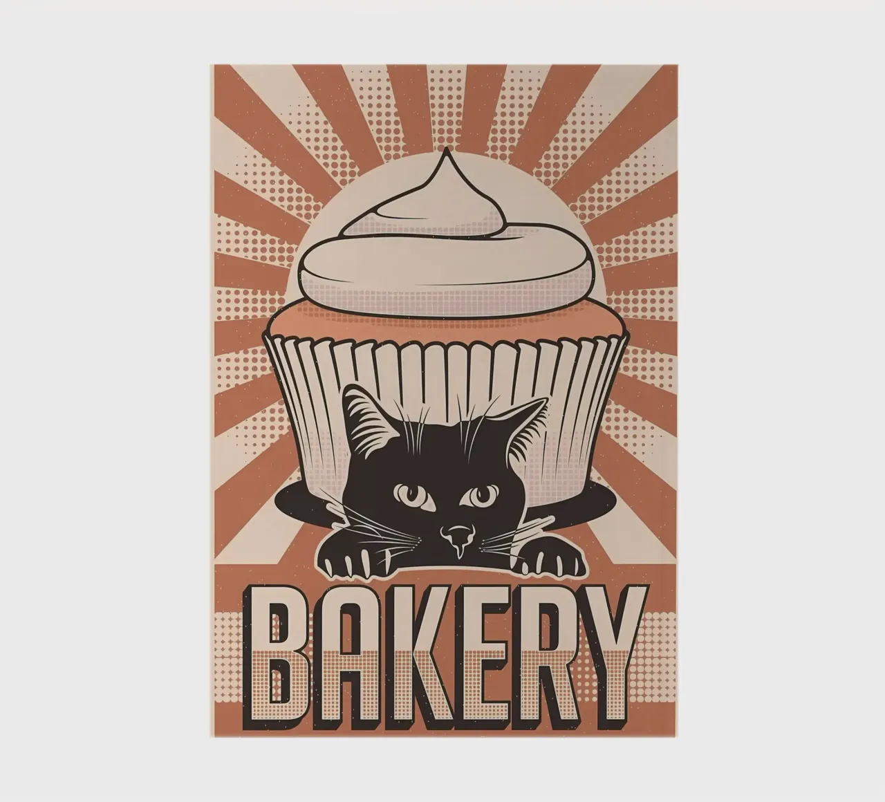 Cupcake Bakery and cat carnet de notes de Monique A Hooper