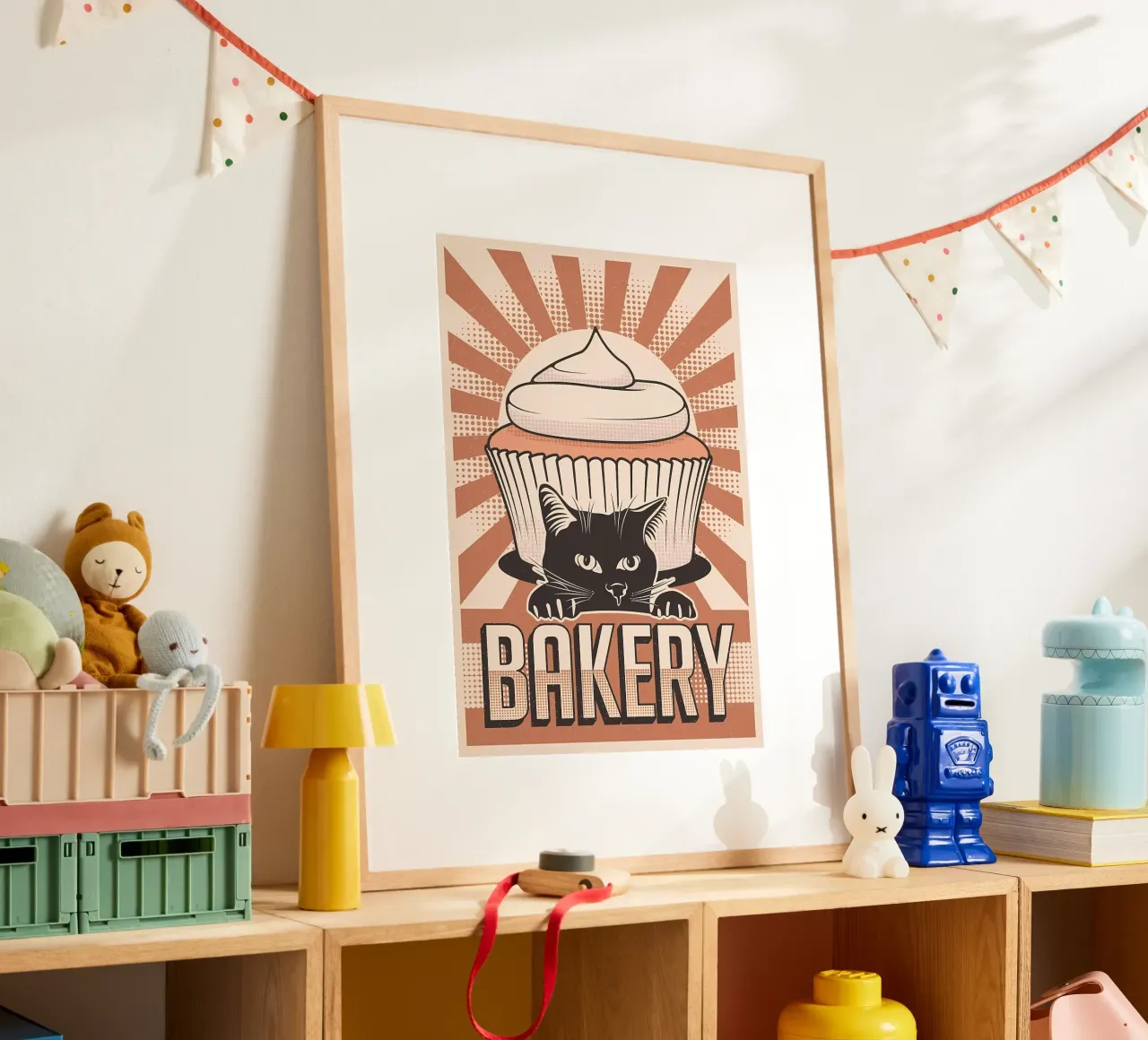 Cupcake Bakery e gatto carta hahnemühle da Monique A Hooper