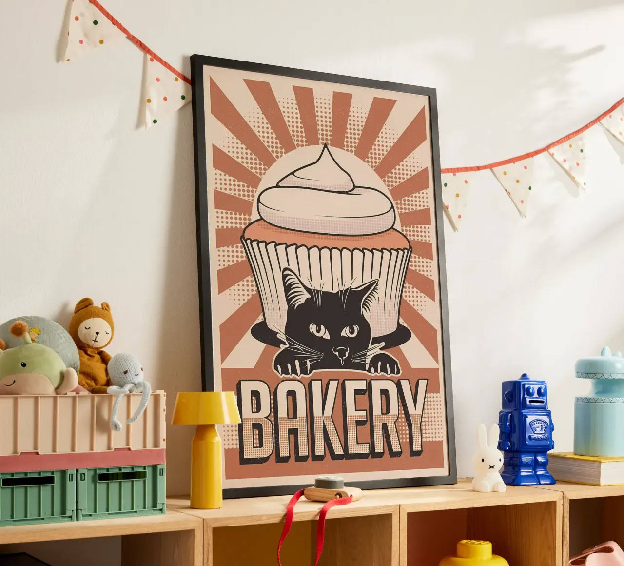 Cupcake Bakery e gatto carta hahnemühle da Monique A Hooper