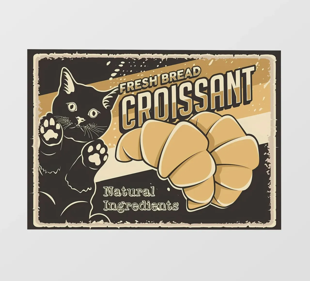 Croissant fresco e gatto pellicola backlit da Monique A Hooper