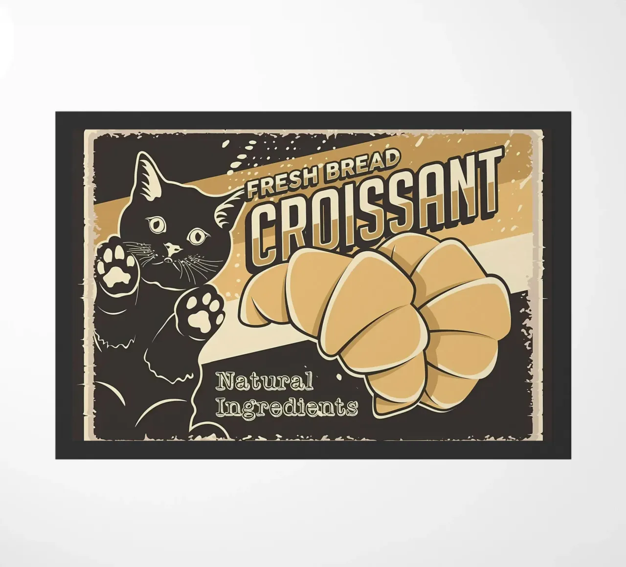Croissant fresco e gatto zerbino da Monique A Hooper