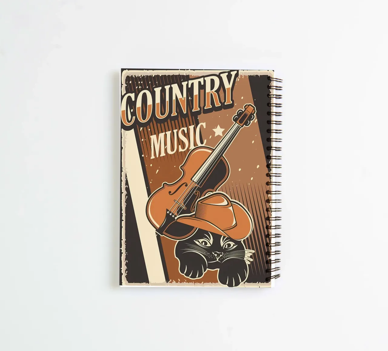 Country-Musik und Katze Ringbuch von Monique A Hooper