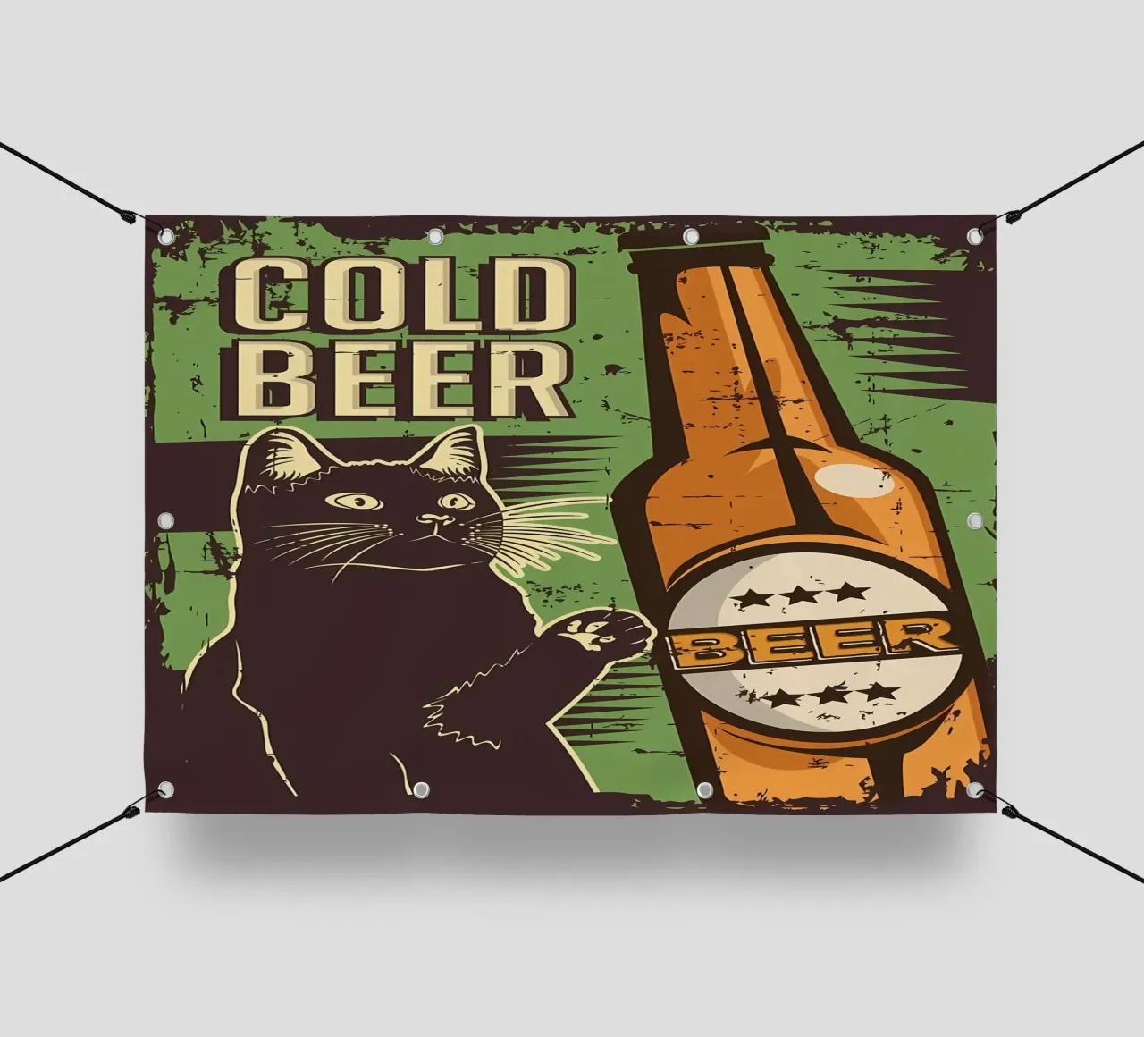 Gatto birra fredda telo in pvc da Monique A Hooper