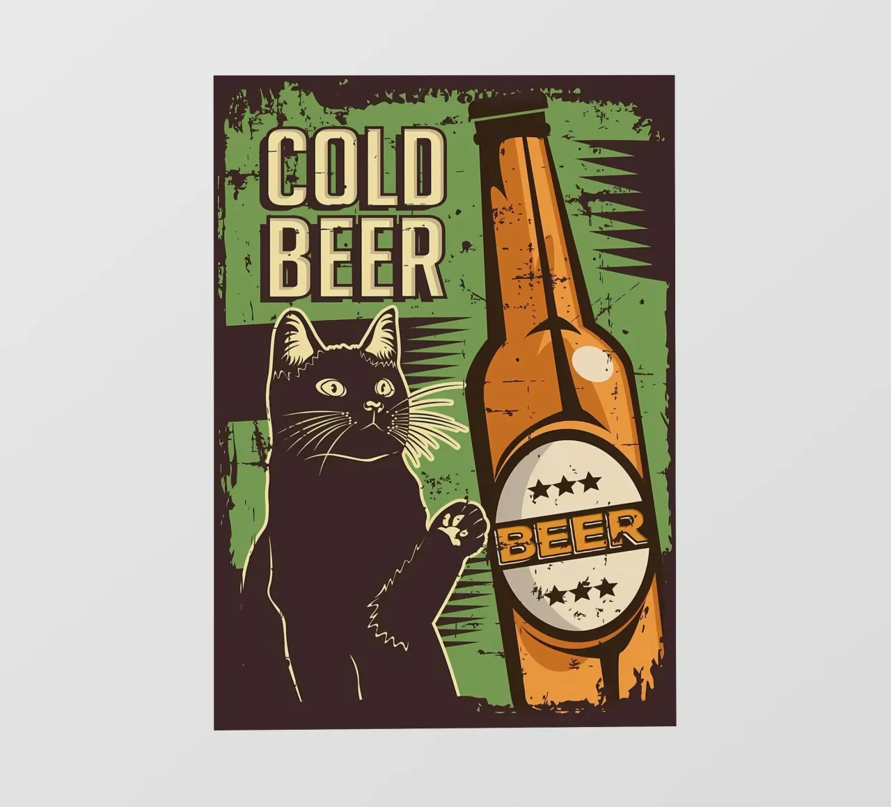 Gatto birra fredda telo in pvc da Monique A Hooper