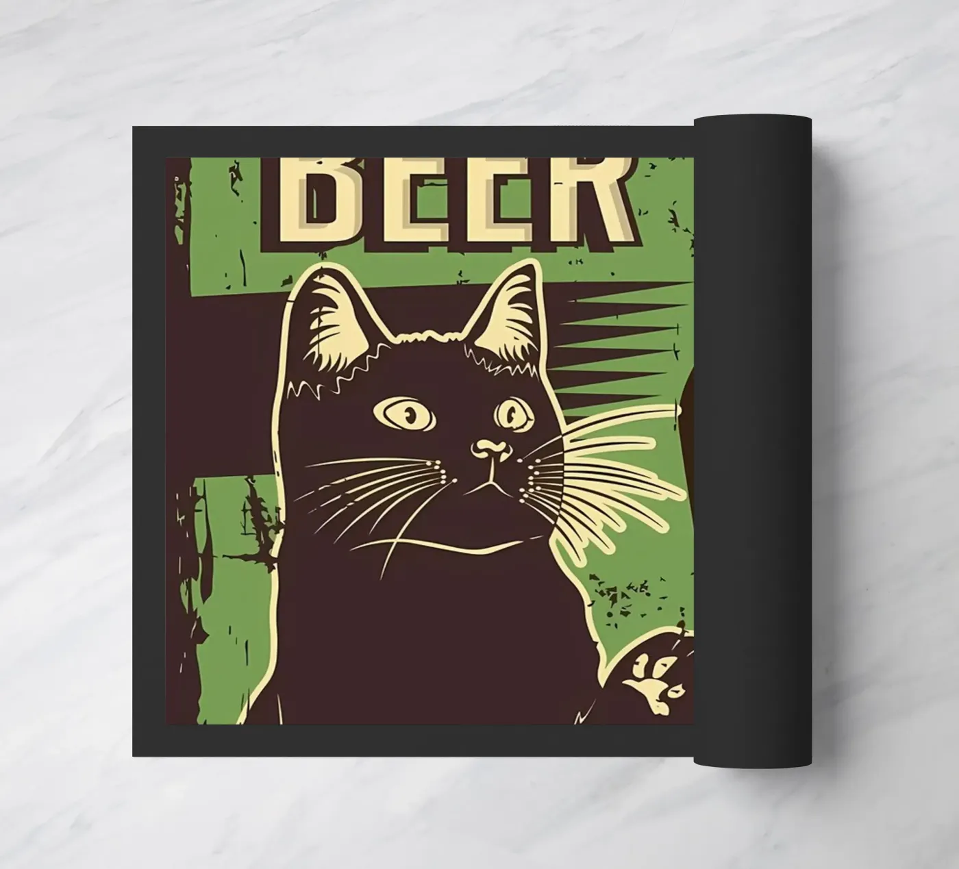 Koud bier van de kat deurmat van Monique A Hooper