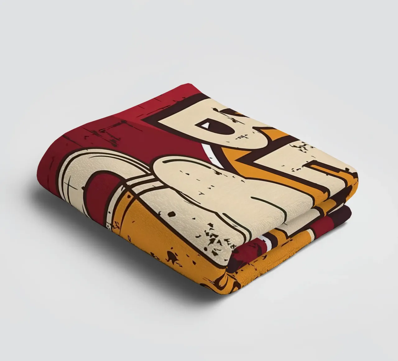 Drunk cat cold beer towel by Monique A Hooper