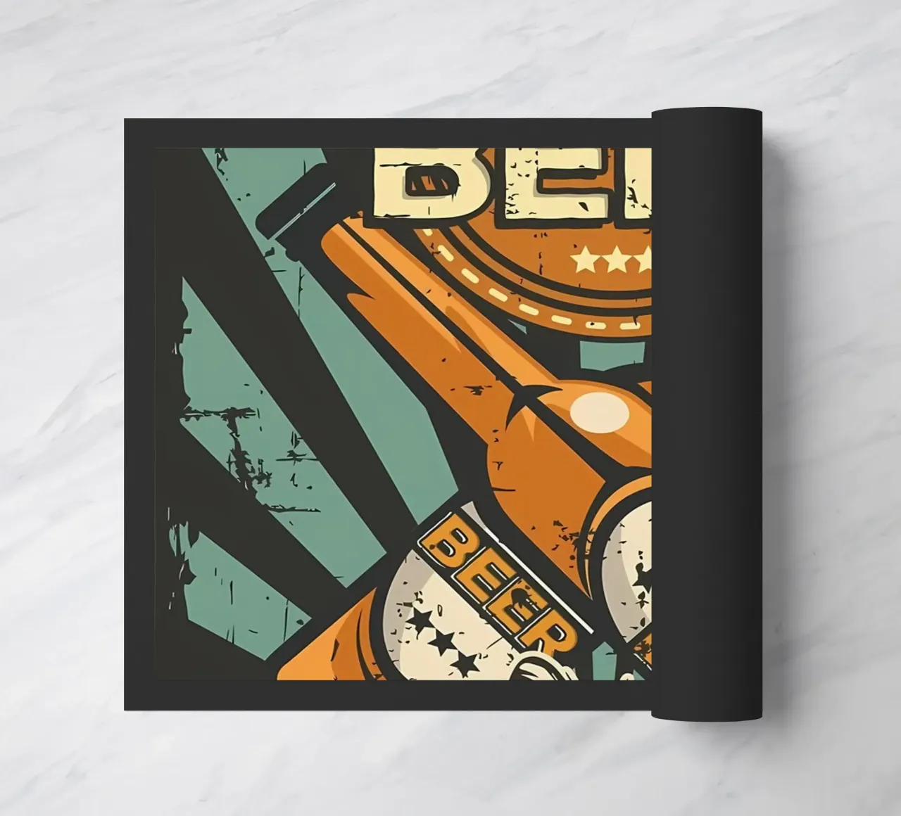 Un chat applaudit une bière froide paillasson de Monique A Hooper